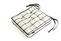 Habitat Woven Check Pack of 2 Seat Cushions - White