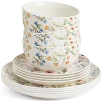 Argos Home Bee Floral 12 Piece Stoneware Dinner Set