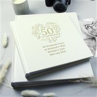 Personalised Message 50th Wedding Anniversary Photo Album