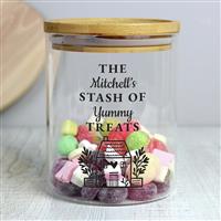 Personalised Message Home Glass Storage Jar