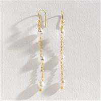 Revere 9ct Gold Plated Silver Freshwater Pearl Drop Earrings