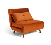 Habitat Roma Velvet Fabric Chairbed - Orange
