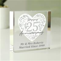 Personalised Message 25TH Anniversary Block