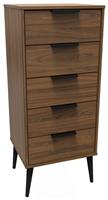 Livara Bergen 5 Drawer Tallboy - Walnut