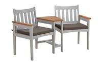 Argos Home Wooden Garden Love Seats - Grey