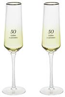 Amore by Juliana Set of 2 50th Anniversary Flute Glasses