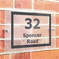 Personalised Message Marble Acrylic House Sign