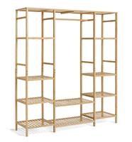 Habitat Cullen Triple Bamboo Open Wardrobe - Natural