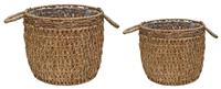 Ivyline Lined Seagrass Basket - Natural