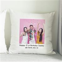 Personalised Message Photo Upload Cushion