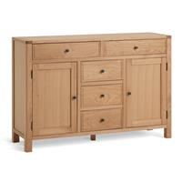Habitat Finchley 2 Door 5 Drawer Sideboard - Natural