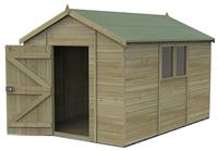 Forest Timberdale 2 Clear Windows Apex Shed - 12 x 8ft