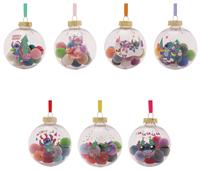 Disney Stitch Pack of 7 Pom Pom Christmas Baubles