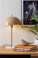 Present Time Cast Iron Waved Dome Table Lamp - Soft Brown