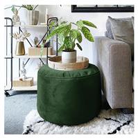 rucomfy Velvet Pouffe - Emerald Green