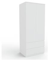 Habitat Jenson 2 Door 2 Drawer Wardrobe - Matte White