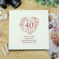 Personalised Message 40th Wedding Anniversary Photo Album