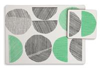 Habitat Linear Circles Set of 4 Placemat and Coasters