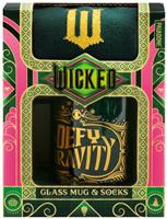 Wicked Defy Gravity Glass Mug And Socks Gift Set