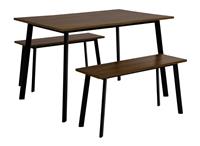 Argos Home Railo Walnut Dining Table & 2 Walnut Benches