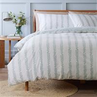 Argos Home Leaf Stripe Green Bedding Set - Single