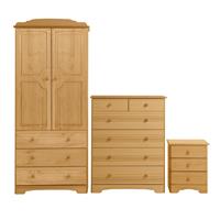 Argos Home Nordic 3 Piece 2 Door Wardrobe Set - Pine