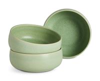 Habitat 3 Piece Reactive Stoneware Nibble Bowls - Green