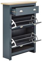 GFW Lancaster Shoe Storage Cabinet - Blue & Oak