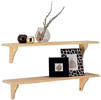 Argos Home 89cm Set of 2 Wooden Shelves - Pine