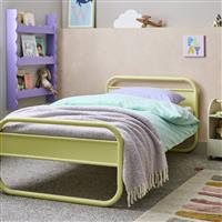 Habitat Kids Rory Curved Single Metal Bed Frame -Yellow