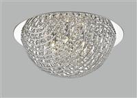 Impex Bellagio Metal 5 Light LED Flush Ceiling Light- Chrome