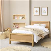 Habitat Kids Single Rattan Bed Frame - Oak Stain