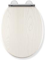 Croydex Moulded Wood Toilet Seat - White Oak Effect