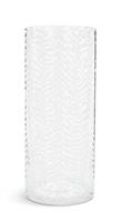 Habitat Etched Floral Glass Vase - Clear