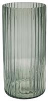 Ivyline Daphne Ribbed Glass Vase - Sage Green