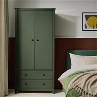Habitat Brooklyn 2 Door 2 Drawer Wardrobe - Green
