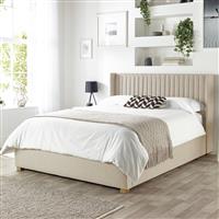 Cl Soho Small Double Twill End Lift Ottoman Bed - Natural