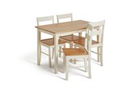 Argos Home Chicago Solid Wood Table & 4 Two Tone Chairs