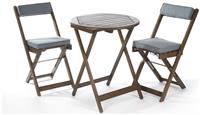 Greenhurst 2 Seater Folding Wooden Garden Bistro Set