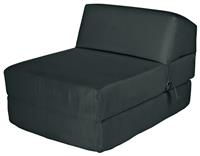 Argos Home Single Fabric Chairbed - Jet Black