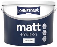 Johnstone's Matt Emulsion Paint 10L - Brilliant White