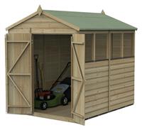 Forest Beckwood Shiplap 4 Windows Apex Shed - 8 x 6ft