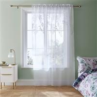 Catherine Lansfield Wisteria Voile - White - 140x299cm