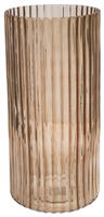 Ivyline Daphne Ribbed Glass Vase - Apricot