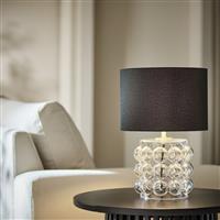 Habitat Bobble Glass Mini Table Lamp - Clear & Black