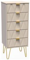 Welcome Shimmer 5 Drawer Tallboy - Beige