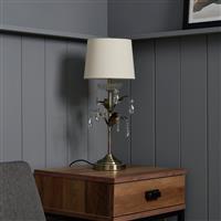 BHS Josefine Leaf Metal Table Lamp - Brass