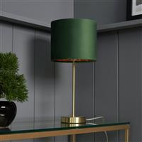 BHS Vera Metal Table Lamp - Emerald