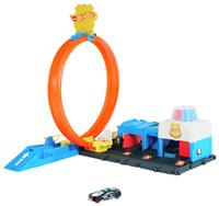 Hot Wheels Toy Car Track Set Super Police Station Playset
