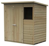 Forest Beckwood Shiplap 1 Window Pent Shed - 6 x 4ft